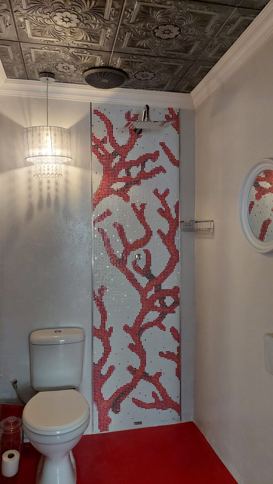 Shower room with Coral Bizazza Mosaic